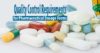 Quality Control Requirements for Pharmaceutical Dosage Forms