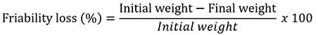 How to calculate friability loss