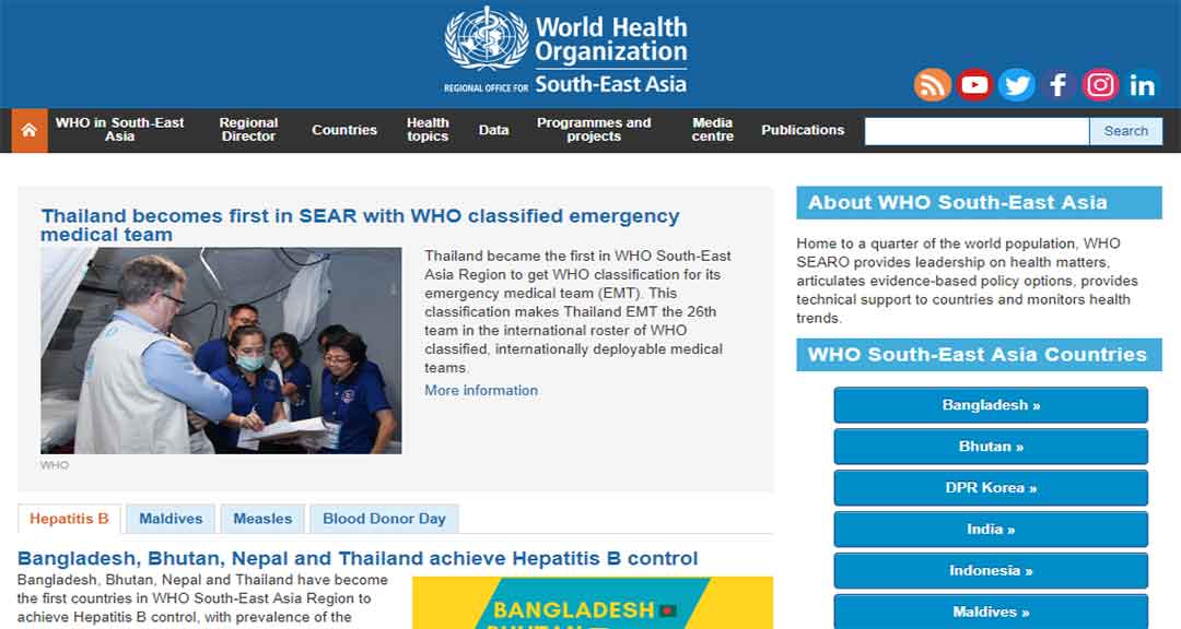 Featured image for WHO South-East Asia Region Country Offices